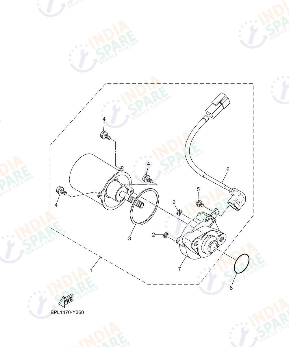 YAMAHA DM4B R15 V4 Series STARTING MOTOR